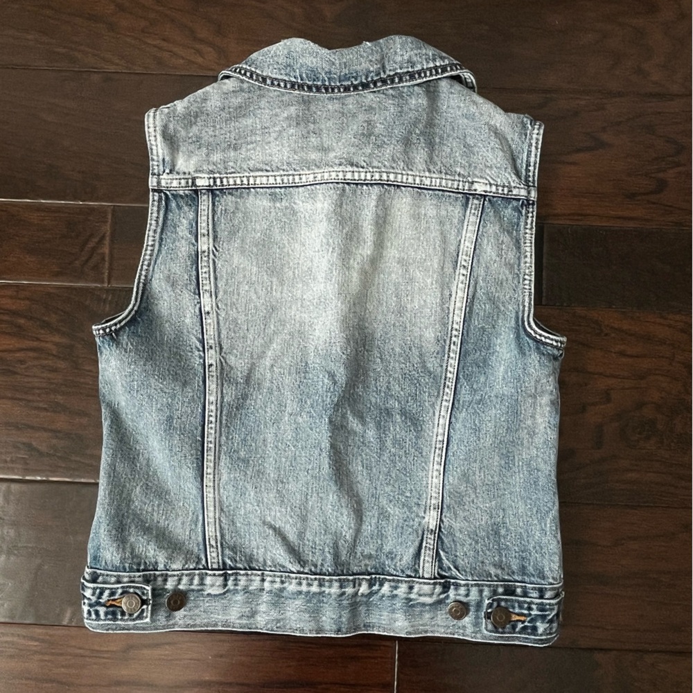 J. Crew Indigo Denim Woman’s Vest, Small - Picture 8 of 13